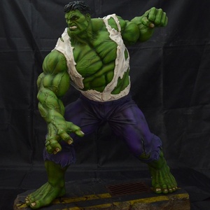 Estatua de <span class=keywords><strong>Hulk</strong></span> de Arte Popular para Jardín, Tamaño Real, Escultura de Fibra de Vidrio en Bronce/Cobre, en Venta - Product Image 2