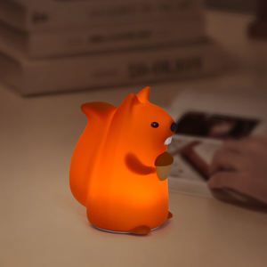 Veilleuse de lit pour enfants en silicone, petite lumière, lampe de table pour bébé, lumière lunaire LED, interrupteur de commande, rechargeable par USB, intensité réglable - Product Image 5