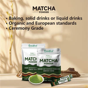 Özel etiket özel paket mantar Matcha içecek karışımı tören Matcha Latte mantar ince yeşil çay tozu - Product Image 3