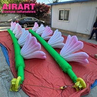 Chaîne de fleurs géante gonflable de 7m de long, ballon gonflable coloré de décoration de scène