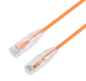 28AWG Slim Patch Cord Cat6 Cat 6a Cat5 Rj45 Network Patch Cable PVC LSZH Jumper Cable Pure Copper CM CMR CMP