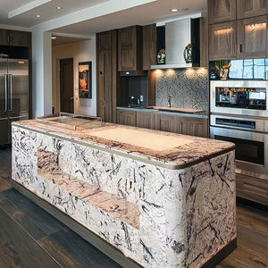 Comptoir en marbre <span class=keywords><strong>Pandora</strong></span> brésilien personnalisé veines uniques dessus en pierre naturelle pour îlot de cuisine pour hôtels - Product Image 1