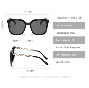 Gafas <span class=keywords><strong>de</strong></span> <span class=keywords><strong>sol</strong></span> Retro <span class=keywords><strong>de</strong></span> Metal cuadradas <span class=keywords><strong>de</strong></span> gran tamaño <span class=keywords><strong>para</strong></span> mujer, <span class=keywords><strong>lentes</strong></span> UV400, gafas <span class=keywords><strong>de</strong></span> <span class=keywords><strong>sol</strong></span> <span class=keywords><strong>para</strong></span> PC, pesca, uso <span class=keywords><strong>de</strong></span> viaje - Product Image 4