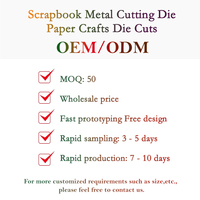 Matrices de découpe métalliques personnalisées pour scrapbooking, gravure chimique, OEM ODM, matrices de découpe de haute précision pour artisanat, pochoirs pour fabrication de cartes