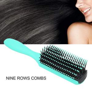 Brosse à <span class=keywords><strong>cheveux</strong></span> 9 rangées pour hommes et femmes, <span class=keywords><strong>cheveux</strong></span> longs, courts et fins, épais, secs ou humides, sans statique et résistant à la chaleur, brosse à <span class=keywords><strong>cheveux</strong></span> démêlante. - Product Image 2