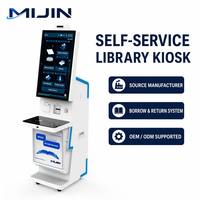 Máquina de Préstamo y Devolución de Libros RFID de 32 Pulgadas, Kiosco de Autoservicio Fácil de Usar, Sistema Inteligente de Gestión de Bibliotecas Públicas y Comunitarias con Windows