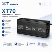Chargeur intelligent XT70 90-264VAC à tension large, communication personnalisable, protection complète, refroidissement par ventilateur, OEM pour pack Li-ion