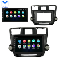 Lecteur DVD de voiture Android 11 pour Toyota Highlander 2009 2010 2011 2012 2013 2014 Carplay WiFi GPS Navigation Système radio stéréo