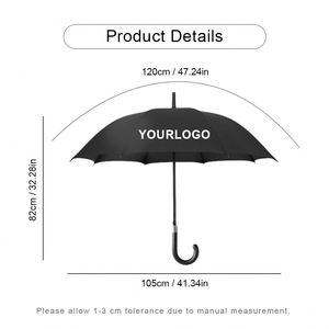 Paraguas Promocional de 8 Varillas, Personalizado, Grande, Automático, Recto, OEM, para Regalo, Publicidad, Exterior, Golf, con Impresión de Logotipo - Product Image 2