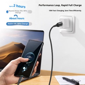 OEM Logo Chiều dài CE/FCC/ROHS Micro <span class=keywords><strong>USB</strong></span> bện che chắn Cáp dữ liệu cho Android Điện thoại di động với 60 Wát nhanh chóng sạc cáp - Product Image 2