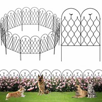 Panneaux de clôture de jardin décoratifs modernes en métal, barrière anti-animaux en fil torsadé orné, bordure à insérer dans le sol, protection pour animaux domestiques (chiens, chats) dans la cour