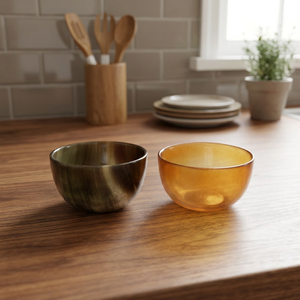 Bols en corne de buffle véritable, écologiques, couleur naturelle et noir et blanc, vaisselle classique pour les fêtes, pour hôtel et usage domestique, par Taqi Craft - Product Image 6