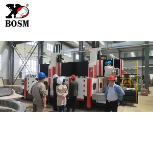 Fabricantes Diretos venda BOSM-DS6060 Tipo Pórtico Duplo Eixo CNC Máquina De Perfuração para o grande tamanho do flange