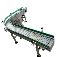 Transportador Flexible para Bebidas Embotelladas, Sistema de Transporte de Cadena Plana de Plástico, Transportador de Acero Inoxidable/Plástico