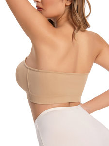 <span class=keywords><strong>Reggiseno</strong></span> a fascia <span class=keywords><strong>senza</strong></span> fili e <span class=keywords><strong>senza</strong></span> cuciture da donna, all'ingrosso per fabbriche, con spalline invisibili antiscivolo e cuscinetti rimovibili - Product Image 4