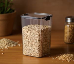 Acrylic Minimalist Airtight <b>Container</b> 1.8L Rectangular Food Storage Box Airtight Lids for Refrigerator Organizer Cereal <b>Flour</b> - Product Image 2