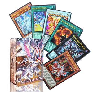 Offre Spéciale 72 pièces/boîte Yugioh jeux de <span class=keywords><strong>cartes</strong></span> à collectionner anglais Laser or timbre Anime <span class=keywords><strong>Yu</strong></span> <span class=keywords><strong>Gi</strong></span> <span class=keywords><strong>Oh</strong></span> Collection de <span class=keywords><strong>cartes</strong></span> pour les enfants - Product Image 1