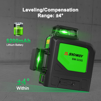 Niveaux laser sndway 360 12 lignes 3d auto-nivelant 360 portable mini ligne croisée 4d niveau laser pour l'enquête de construction