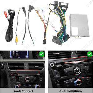 Adaptateur de faisceau de câblage de cordon d'alimentation de voiture 16 broches avec Canbus et LVDS pour Audi Q5/A4L/A1 (11-15) stéréo de garniture de niveau moyen/bas - Product Image 1