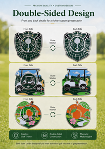 Custom Double-Sided Magnetic <b>Golf</b> Ball Marker 45mm Irregular Shape with Removable 25mm Marker for <b>Golf</b> Clubs - Product Image 4