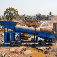 Crible rotatif à tambour stable pour le lavage et le traitement des minerais alluvionnaires