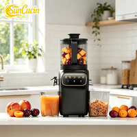 Extracteur de jus lent à grande goulotte d'alimentation, presse à froid, facile à nettoyer, pour fruits et légumes à usage domestique