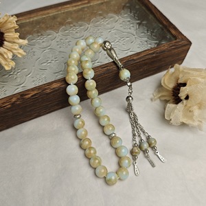 Terço Islâmico com Contas de Vidro Explosivas, Tasbih de 10mm, 33 Peças, Pulseira Colorida, Presente de Ramadan, Atacado - Product Image 5