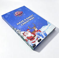 Calendrier de l'Avent de Noël personnalisé imprimé sur mesure, 24 jours, en matériaux recyclés écologiques, pliables et biodégradables, en forme de livre, pour les fêtes