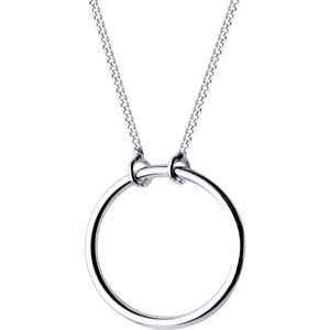 Thời trang đồ trang sức 925 Sterling Bạc Vòng Tròn Mặt Dây chuyền vòng cổ hình học Vòng Tròn Mặt dây chuyền vòng cổ - Product Image 2