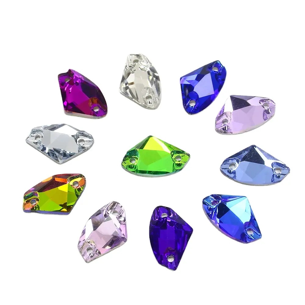 Berlian imitasi jahitan belakang datar kristal grosir bebas timbal manik-manik batu kristal longgar untuk tas pakaian sepatu diy aksesoris jahit