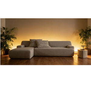 Divano moderno in tessuto (velluto/velour), comodo e piacevole da usare, adatto per il soggiorno - Product Image 2