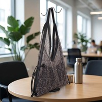 Sac Hobo en Maille Imprimé Léopard pour Femme, Sac à Bandoulière Transparent Tendance avec Pochette Intérieure à Cordon de Serrage