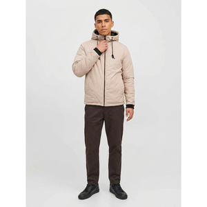 Veste coupe-vent décontractée vintage pour homme Finer Threads, automne, avec capuche, 100% coton, longueur normale pour adultes - Product Image 1