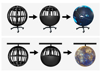 Écran LED sphérique à 360 degrés eagerled, P1.81 P2.5, conception de service frontal, écran LED flexible