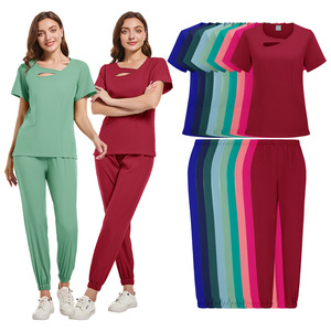 Women Scrub Set Two Piece Elastic Quick Dry Moisture Wicking Hospital Uniforms For Nurses And Dentists Work Clothes - Product Image 1
