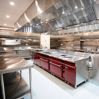 Peralatan Dapur Restoran Komersial Set Lengkap Furnitur Dapur Industri Stainless Steel