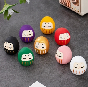 Mini figurine japonaise Bodhidharma, petite figurine mignonne, cadeau en céramique, <span class=keywords><strong>porte</strong></span>-<span class=keywords><strong>bonheur</strong></span>, poupées Daruma pour voiture, 4,5 cm - Product Image 6