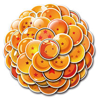 50 autocollants en vinyle amovibles et imperméables pour les fans d'anime Dragon DBZ, pour la décoration d'ordinateurs portables, de guitares et de skateboards