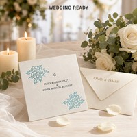 Invito Matrimoniale Personalizzato su Cartoncino Spesso con Goffratura e Busta, Stampa Digitale per Cerimonie di Lusso, Basso MOQ, Articoli di Cancelleria