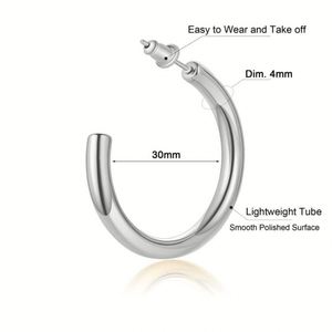 ต่างหูห่วงสแตนเลสสตีลชุบทอง 18K ขายส่ง - Product Image 4