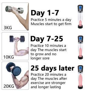 Kovida Elétrico Masculino Masturbador Galo Exercício Enhanced Display LCD Plastic Cock Sizing Vacuum Penises Produtos de Alargamento - Product Image 6