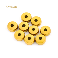 Perles entretoises plates KAVNAR 5,4 mm plaquées or 14 carats pour la fabrication de bracelets et colliers DIY, vente en gros
