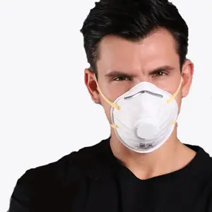 High Quality Professional Disposable FFP2 KN95 Dust Mask With Exhalation Valve Cup Shape BOWL Seal Facemask Head wear for Men