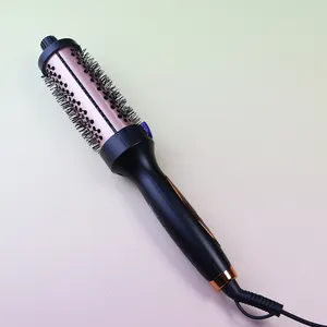 Negative Iron Hot Comb 450F Round Brush 2 In 1 Hair Curler And Straightener Brush Wavy Hair Curler Wavytalk Manufacturer