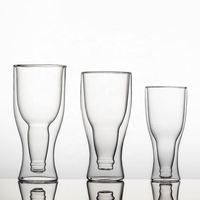 Verres à bière élégants, tasses à double paroi, verres à vin transparents, verres à bière