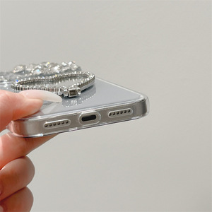 เคสโทรศัพท์แบบมีขาตั้งรูปกระจก Big Diamond IMD Love Mirror สำหรับ iPhone 17 16 15 14 13 Pro Max  ฝาหลังคริสตัลลายโบว์น่ารัก - Product Image 6