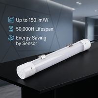 Luminaire LED Tri-proof 2ft 600mm 20W IP66 Étanche Anti-vapeur Éclairage d'urgence Industriel Hôpital Gare Aéroport Garantie 5 ans