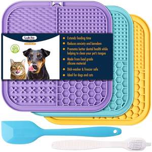 Silicone Lick <strong>Mat</strong> for Dogs and <strong>Cats</strong> Slow Feeder <strong>Mat</strong> with Strong Suction Cup Eco-Friendly Pet Feeding Pad for Anxiety Relief - Product Image 1