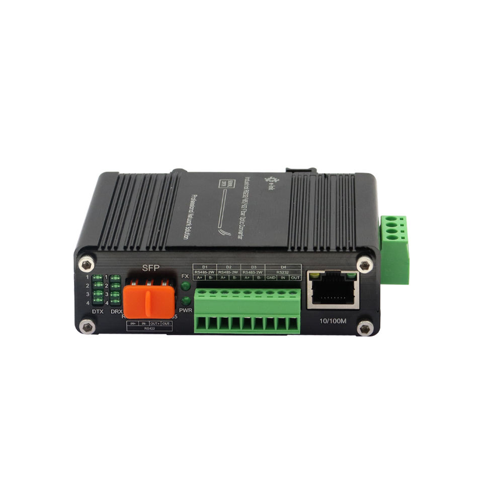 Industrial 10/100/1000Base-T to 1000Base-X SFP Media Converter