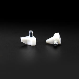 البلاستيك الجرف دعم كليب دبابيس أوتاد ملعقة معدنية شكل للأثاث وحدات مخفي الأبيض شفافة الرف دعم مع مسامير - Product Image 3